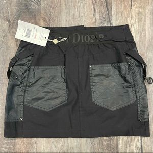 Christian Dior x John Galliano black mini skirt
